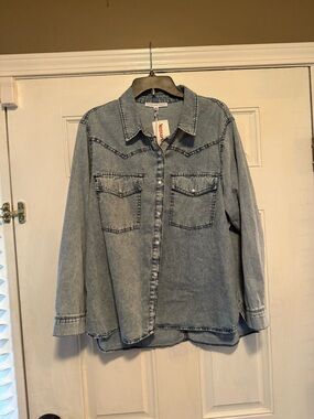 Jane and Delancey Light Blue Denim Shirt
